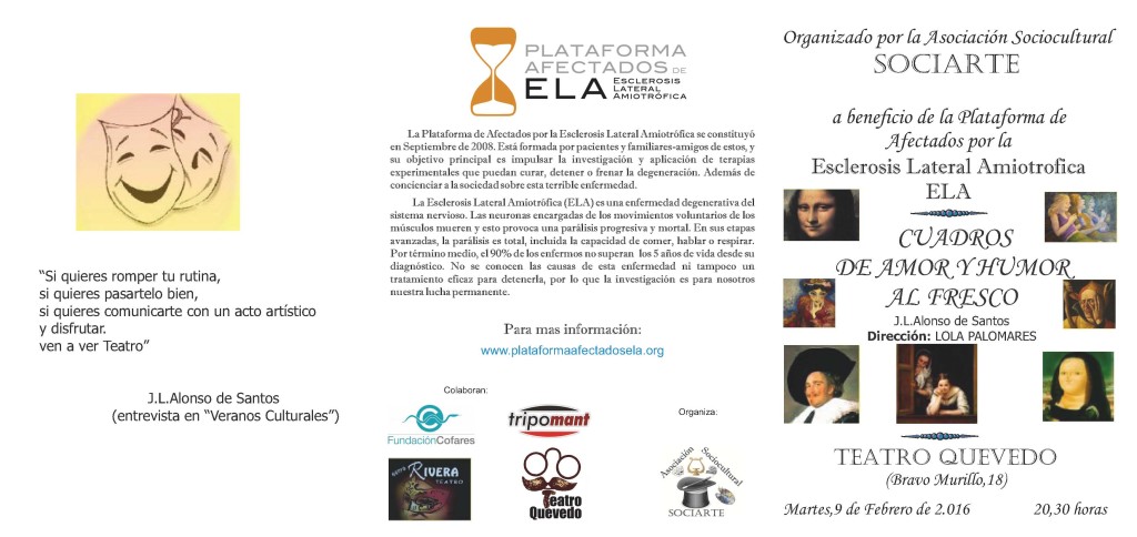 SOCIARTE organiza teatro por ELA